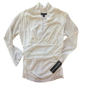 NWT VINTAGE Weston Wear Cream Long Sleeve Blouse Sz L